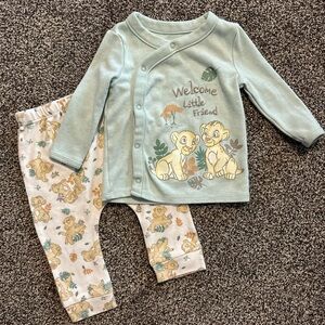 Disney Lion King Simba & Nala Baby Matching Set - Light Green and Cream